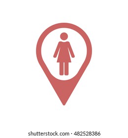 Woman Icon,vector. Flat design.