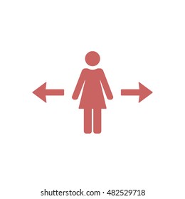 Woman Icon,vector. Flat design.