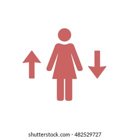Woman Icon,vector. Flat design.