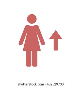 Woman Icon,vector. Flat design.