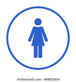 Woman Icon,vector. Flat design.