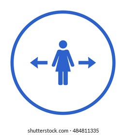 Woman Icon,vector. Flat design.