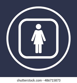 Woman Icon,vector. Flat design.