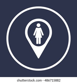 Woman Icon,vector. Flat design.