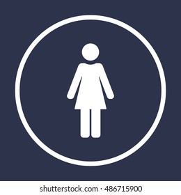 Woman Icon,vector. Flat design.