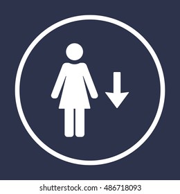 Woman Icon,vector. Flat design.