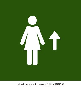 Woman Icon,vector. Flat design.