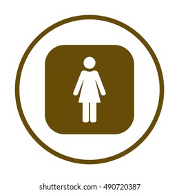 Woman Icon,vector. Flat design.