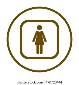 Woman Icon,vector. Flat design.