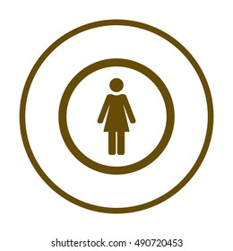Woman Icon,vector. Flat design.