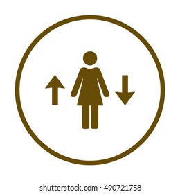 Woman Icon,vector. Flat design.