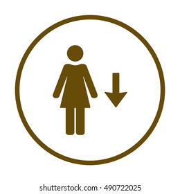 Woman Icon,vector. Flat design.