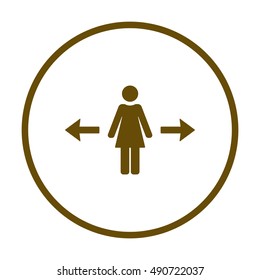 Woman Icon,vector. Flat design.