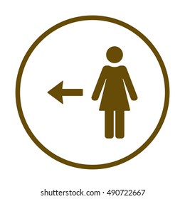Woman Icon,vector. Flat design.