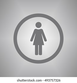 Woman Icon,vector. Flat design.