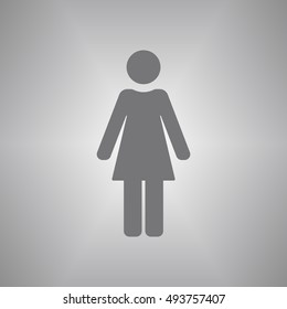 Woman Icon,vector. Flat design.