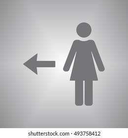 Woman Icon,vector. Flat design.