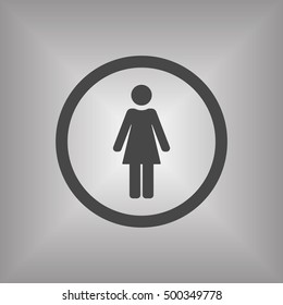 Woman Icon,vector. Flat design.