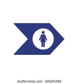 Woman Icon,vector. Flat design.
