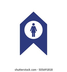 Woman Icon,vector. Flat design.