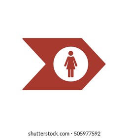 Woman Icon,vector. Flat design.