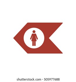 Woman Icon,vector. Flat design.