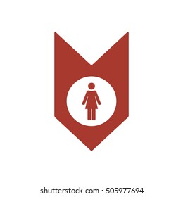 Woman Icon,vector. Flat design.