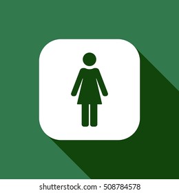 Woman Icon,vector. Flat design.