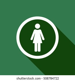 Woman Icon,vector. Flat design.
