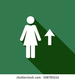 Woman Icon,vector. Flat design.