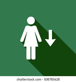 Woman Icon,vector. Flat design.