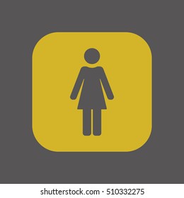 Woman Icon,vector. Flat design.