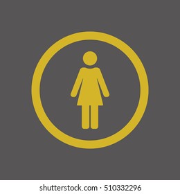 Woman Icon,vector. Flat design.