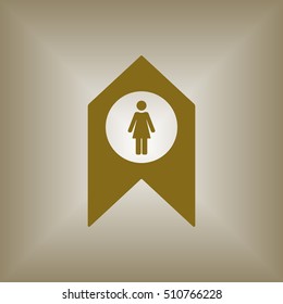 Woman Icon,vector. Flat design.