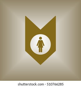 Woman Icon,vector. Flat design.