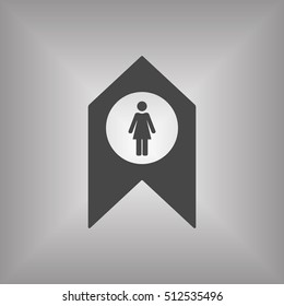 Woman Icon,vector. Flat design.