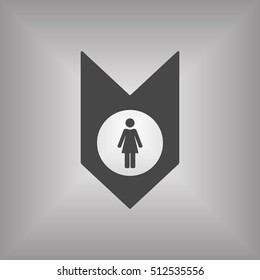 Woman Icon,vector. Flat design.