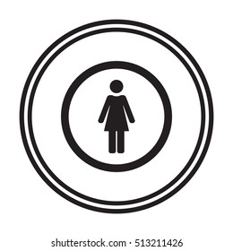 Woman Icon,vector. Flat design.