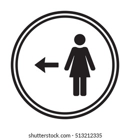 Woman Icon,vector. Flat design.