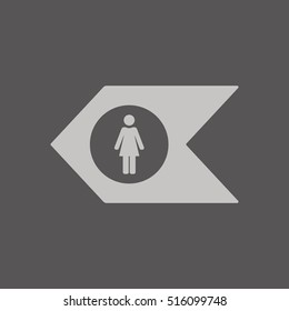 Woman Icon,vector. Flat design.