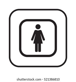 Woman Icon,vector. Flat design.