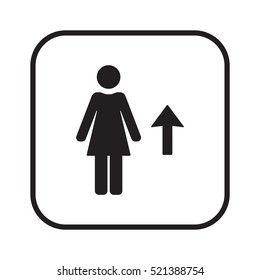 Woman Icon,vector. Flat design.