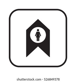 Woman Icon,vector. Flat design.