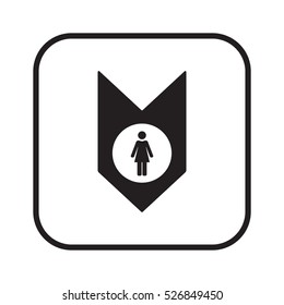 Woman Icon,vector. Flat design.