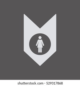 Woman Icon,vector. Flat design.