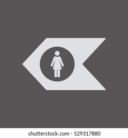 Woman Icon,vector. Flat design.