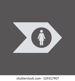 Woman Icon,vector. Flat design.