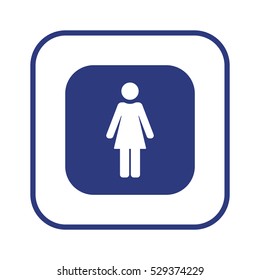 Woman Icon,vector. Flat design.