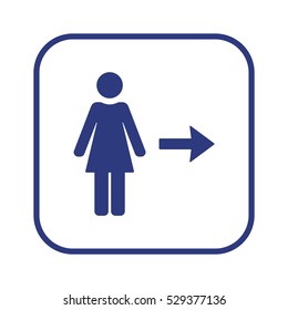 Woman Icon,vector. Flat design.