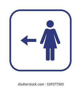 Woman Icon,vector. Flat design.
